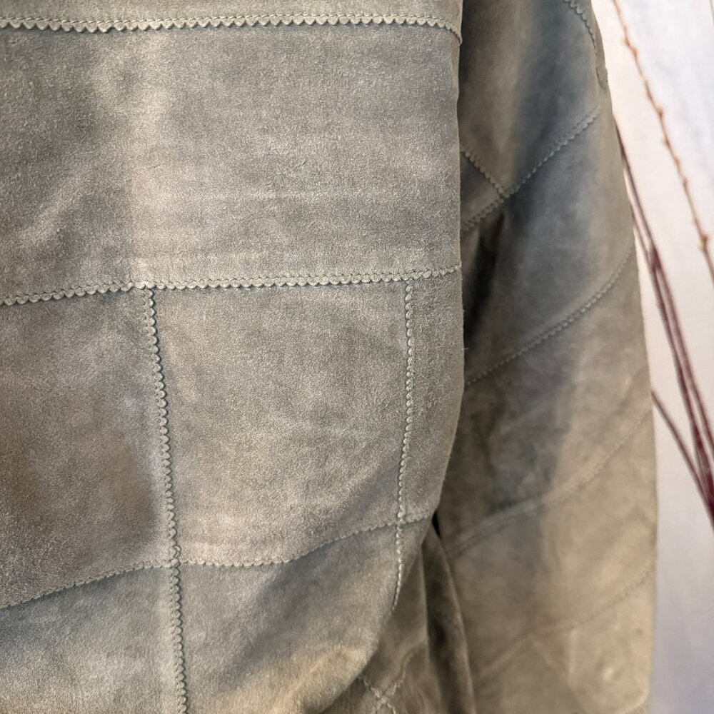 Aymo Italian Leather Patchwork Designed Long Slee… - image 8